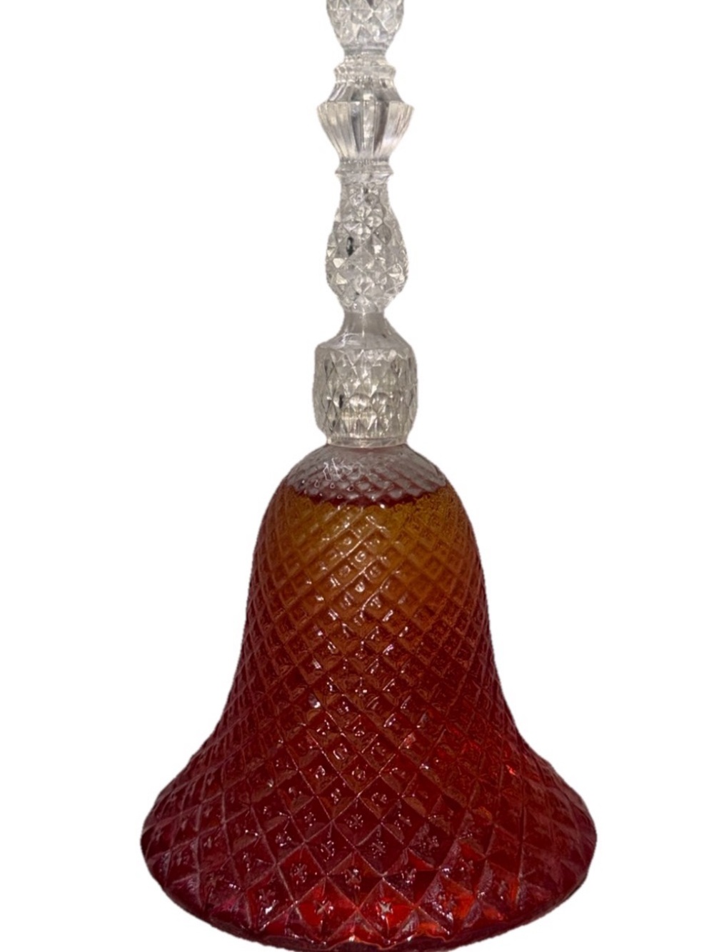 1977 Vintage Avon Glass Bell Rosepoint Bell Charisma Cologne Bottle